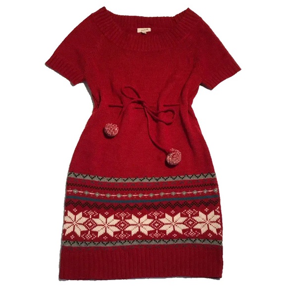 🛑 SOLD! Grane Holiday pompom winter sweater dress - Picture 2 of 8
